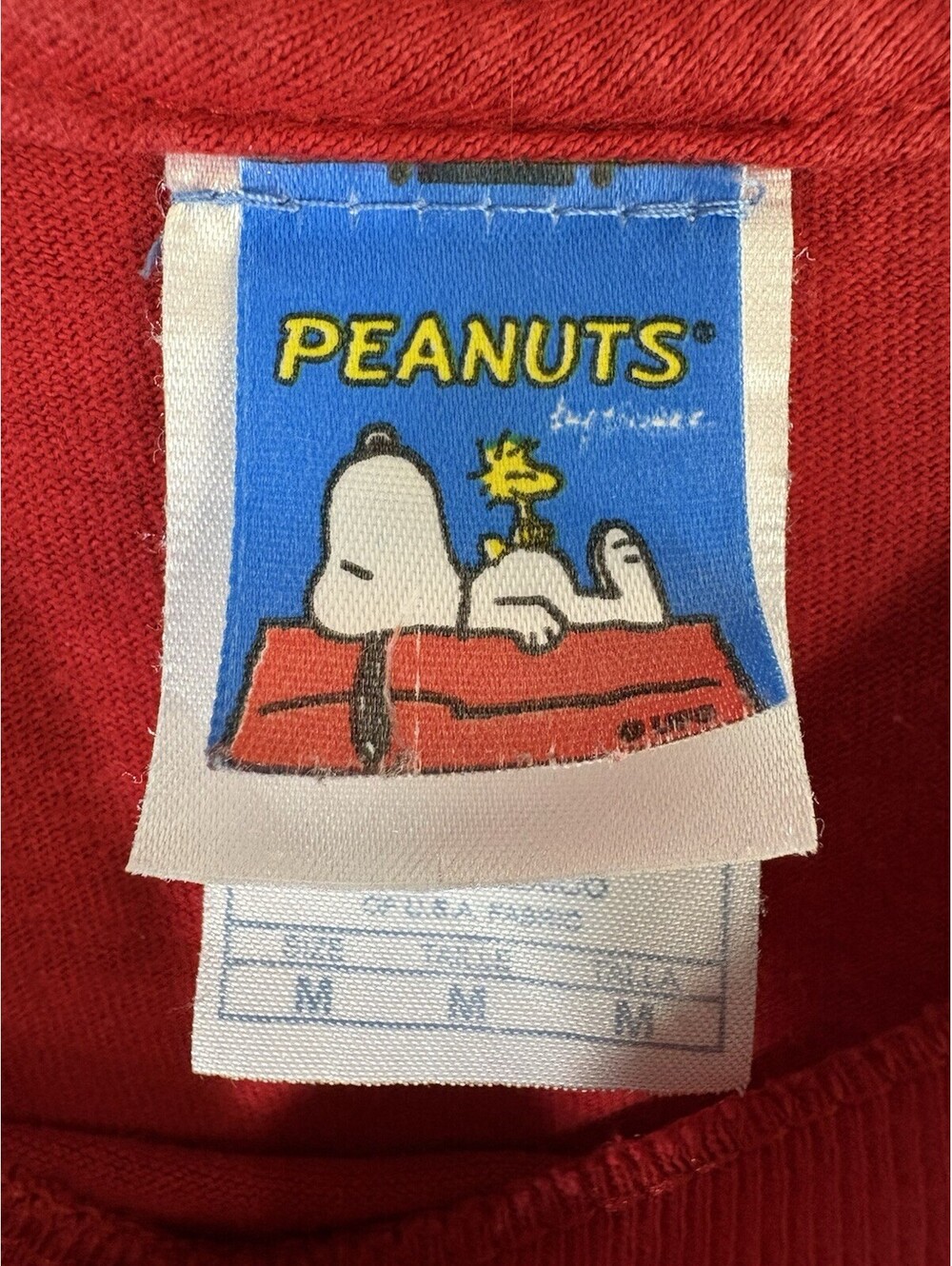 Vintage AAA Y2K Peanuts Snoopy Woodstock Christmas T Shirt M Holiday Lights - Picture 2 of 9